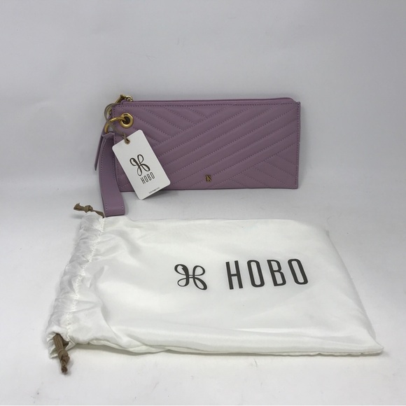 Hobo Quilted Leather Vida Wristlet OS - Lavender - Picture 1 of 7